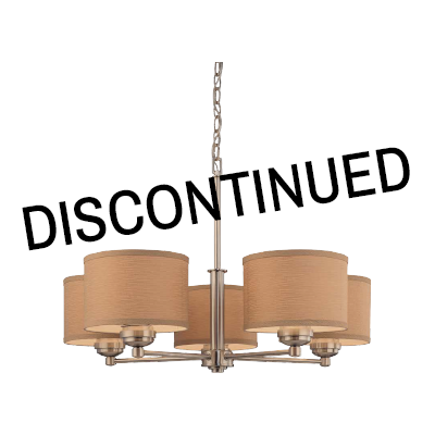 LLV4345, V4345, Chandelier, Linen, Brushed Nickel, Beige, linen, shade, chain,Fabric,Discontinued