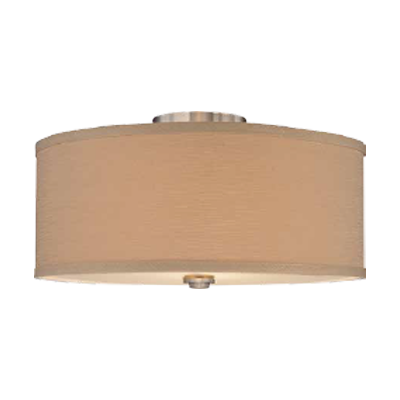 LLV4352, V4352, Drum, Fabric, Flush, Mounted, Frosted, Beige, Linen, E26,Fabric Drum,Fabric,decorative indoor