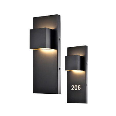 LLW2123D, Address, Room Number, Indoor, Wall Sconce, LED, Braille, Black, BLK, ADA