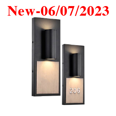 LL3-4042D-A, Address, Room Number, Exterior, Outdoor, Wall Sconce, LED, UNV, Braille, Black, BLK