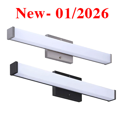 LL4907-X-JA8, LL4907-18-JA8, LL4907-24-JA8, LL4907-36-JA8, LL4907-48-JA8, LED, Black Vanity, Matte Black Vanity, Black, Matte Black, Brushed nickel, brushed nickel vanity, JA8