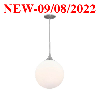 LL61195, LED, Globe, Pendant, decorative, indoor,TRIAC, 120V, Nickel, Brushed Nickel, BN, 120V