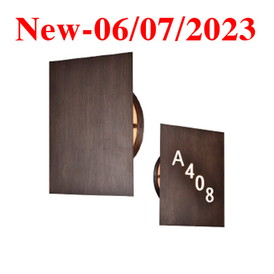 LLW531D, Address, Room Number, Indoor, Wall Sconce, LED, Braille, Dark Maple, DMP, ADA