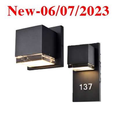 LL3-4048D-B, Address, Room Number, Exterior, Outdoor, Wall Sconce, LED, UNV, Braille, BLK, Black